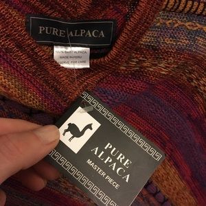 Pure Alpaca Wool Handmade Poncho